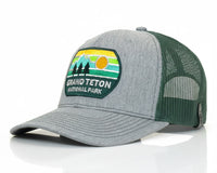 GRAND TETON 6-Panel Curved Snapback, Richardson 112 Green