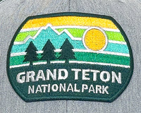 GRAND TETON 6-Panel Curved Snapback, Richardson 112 Green
