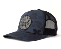 GRAND TETON 5-Panel Curved Camo Hat, Richardson 112 Navy