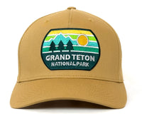GRAND TETON 5-Panel Curved Snapback Gold