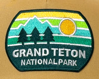 GRAND TETON 5-Panel Curved Snapback Gold