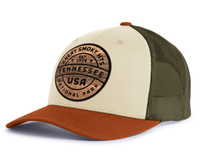 GREAT SMOKY MTS WOOD 6-Panel Low-Profile Trucker, Richardson 115