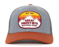 GREAT SMOKY MTS 6-Panel Curved Snapback, Richardson 112 Grey