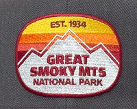GREAT SMOKY MTS 6-Panel Flat Snapback Grey Black