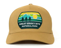 GREAT SMOKY MTS 5-Panel Curved Snapback Gold