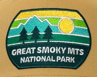 GREAT SMOKY MTS 5-Panel Curved Snapback Gold