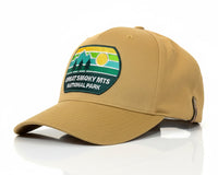 Beige cap with Great Smoky Mountains National Park logo on a white background