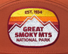 GREAT SMOKY MTS 7-Panel Flat Bill Trucker, Richardson 168 Orange