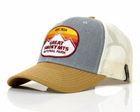 GREAT SMOKY MTS 6 - Panel Curved Snapback, Richardson 112 Gold - Tailgate Hats