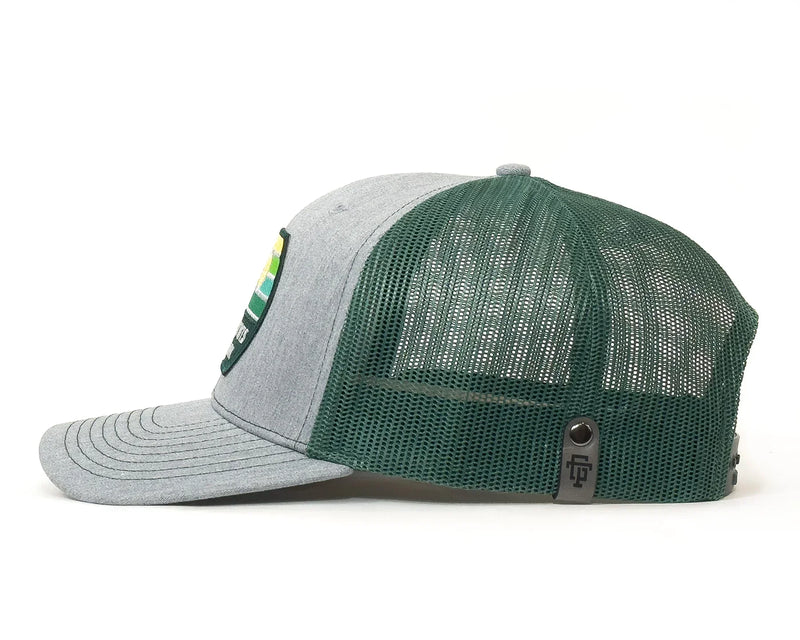 GREAT SMOKY MTS 6-Panel Curved Snapback, Richardson 112 Green