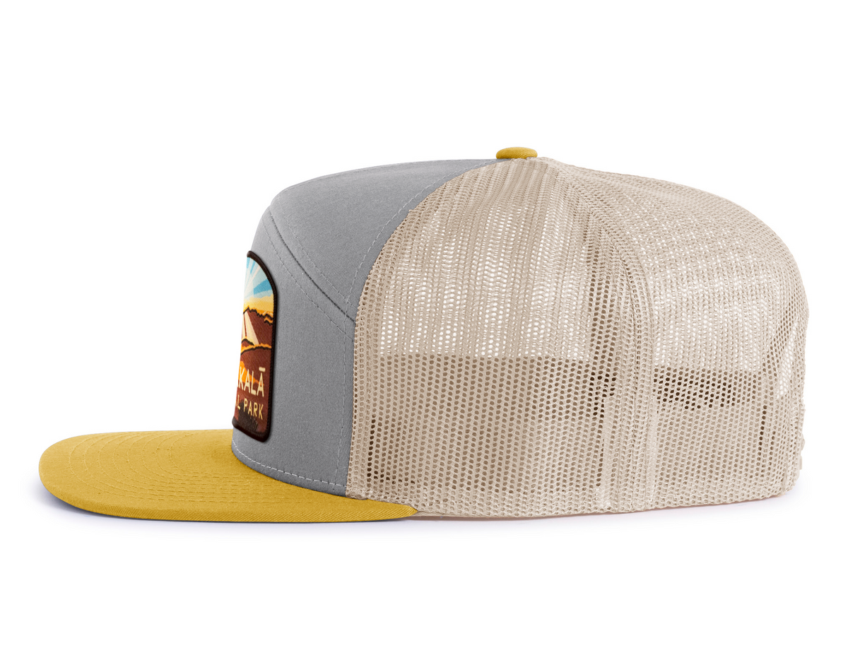 HALEAKALA 7-Panel Flat Snapback, Richardson 168 Grey