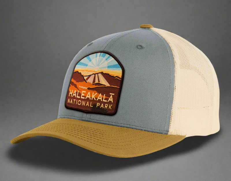 HALEAKALA 6-Panel Curved Snapback, Richardson 112 Grey