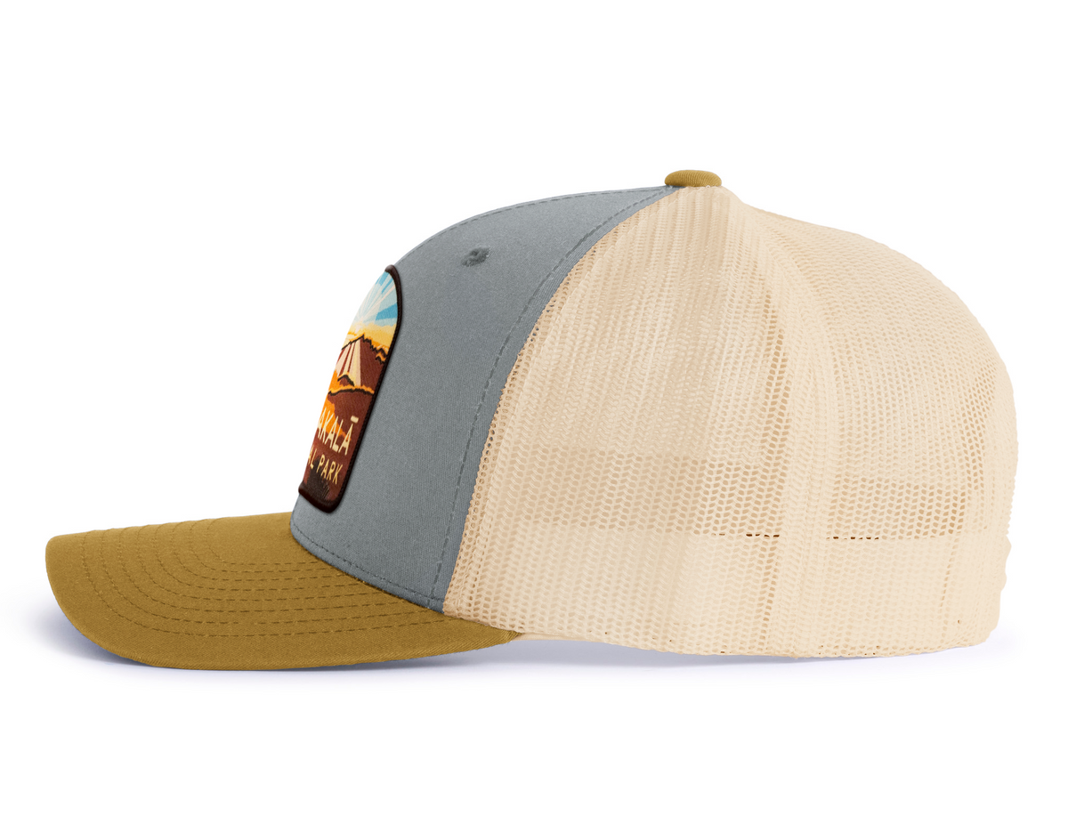 HALEAKALA 6-Panel Curved Snapback, Richardson 112 Grey