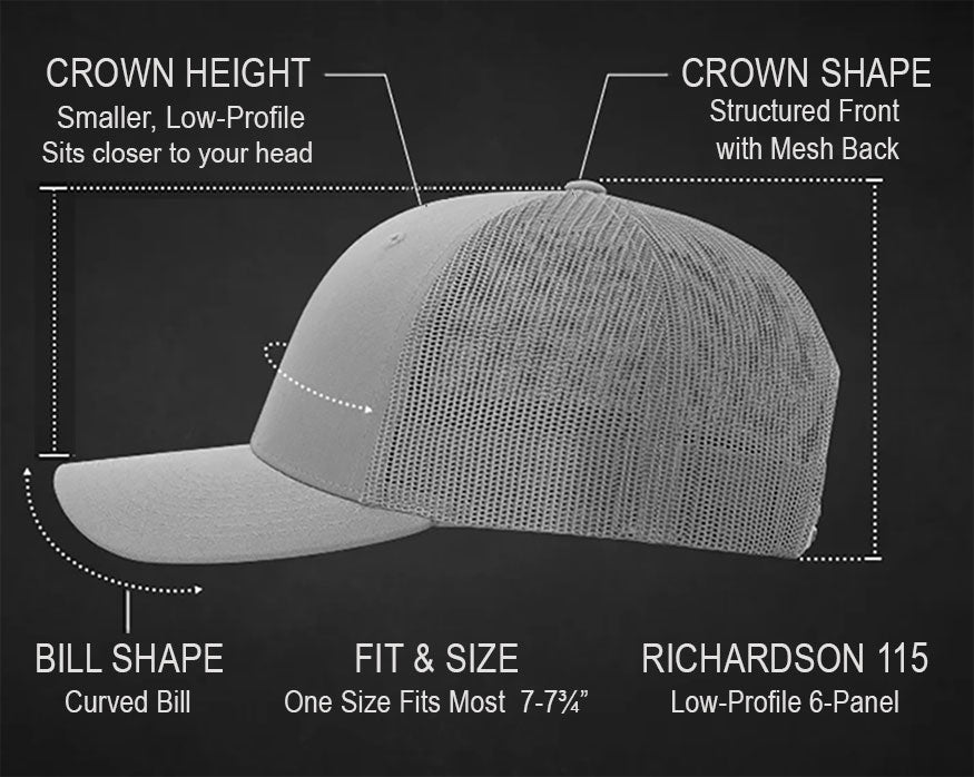 California Bear Blue 6-Panel Low-Profile, Richardson 115