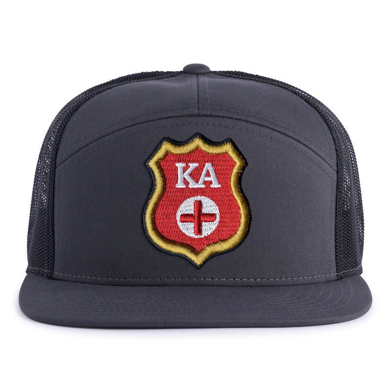 KAPPA ALPHA SHIELD 7-Panel Flat Charcoal - Tailgate Hats