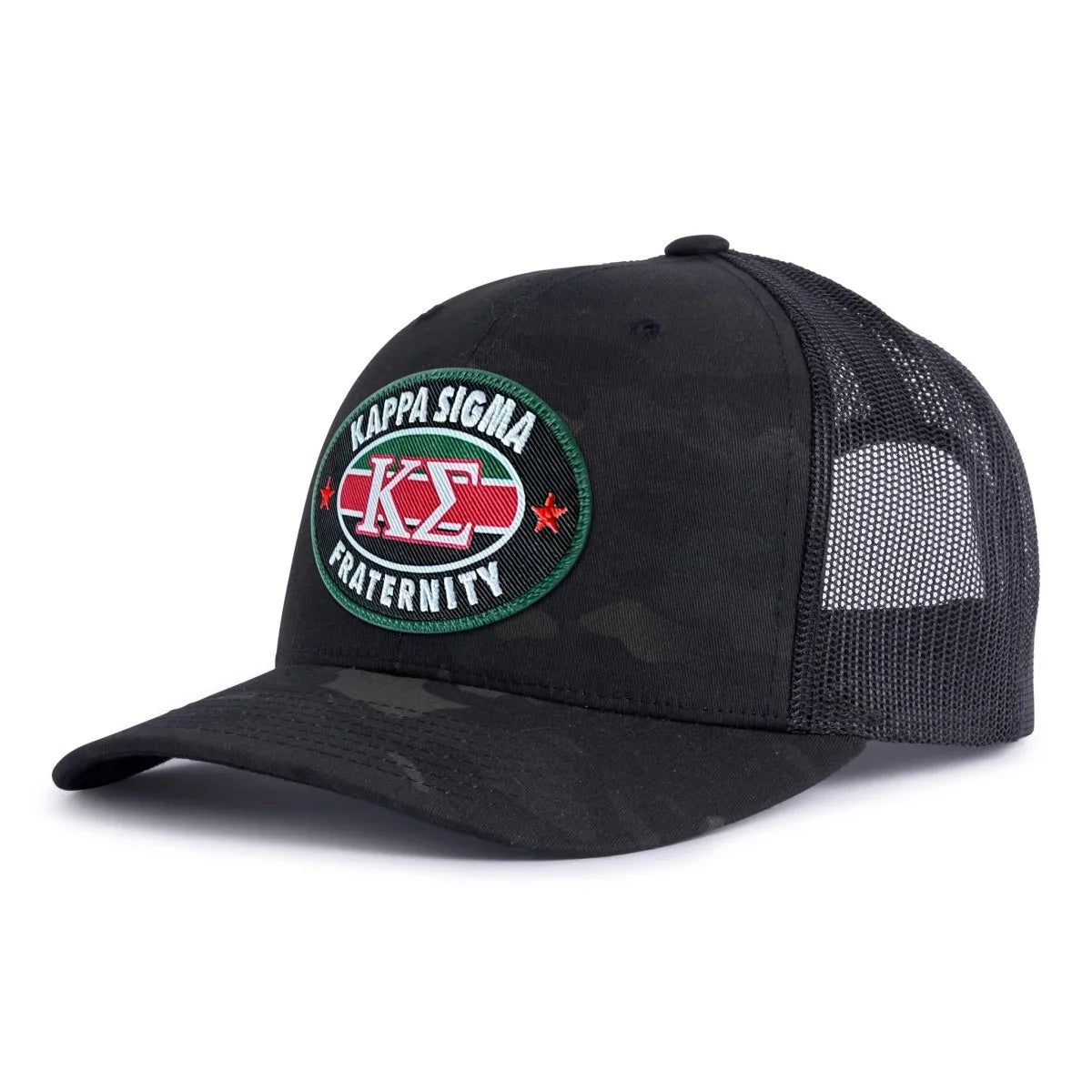 KAPPA SIGMA 6 - Panel Camo Hat Black - Tailgate Hats