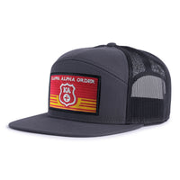 KAPPA ALPHA EMBLEM 7-Panel Bill Charcoal - Tailgate Hats