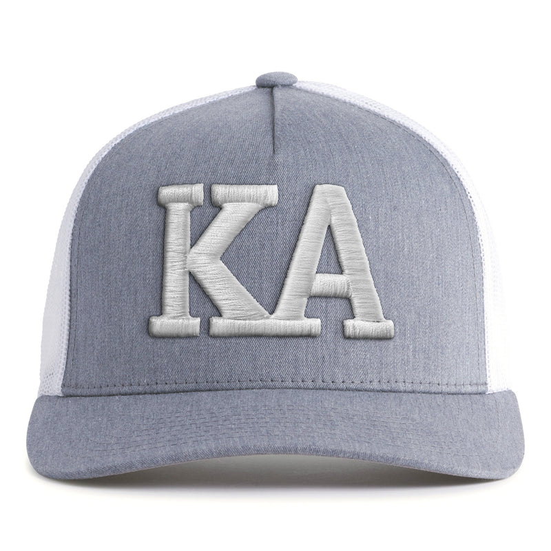KAPPA ALPHA BOLD 5-Panel Curved Grey/White - Tailgate Hats