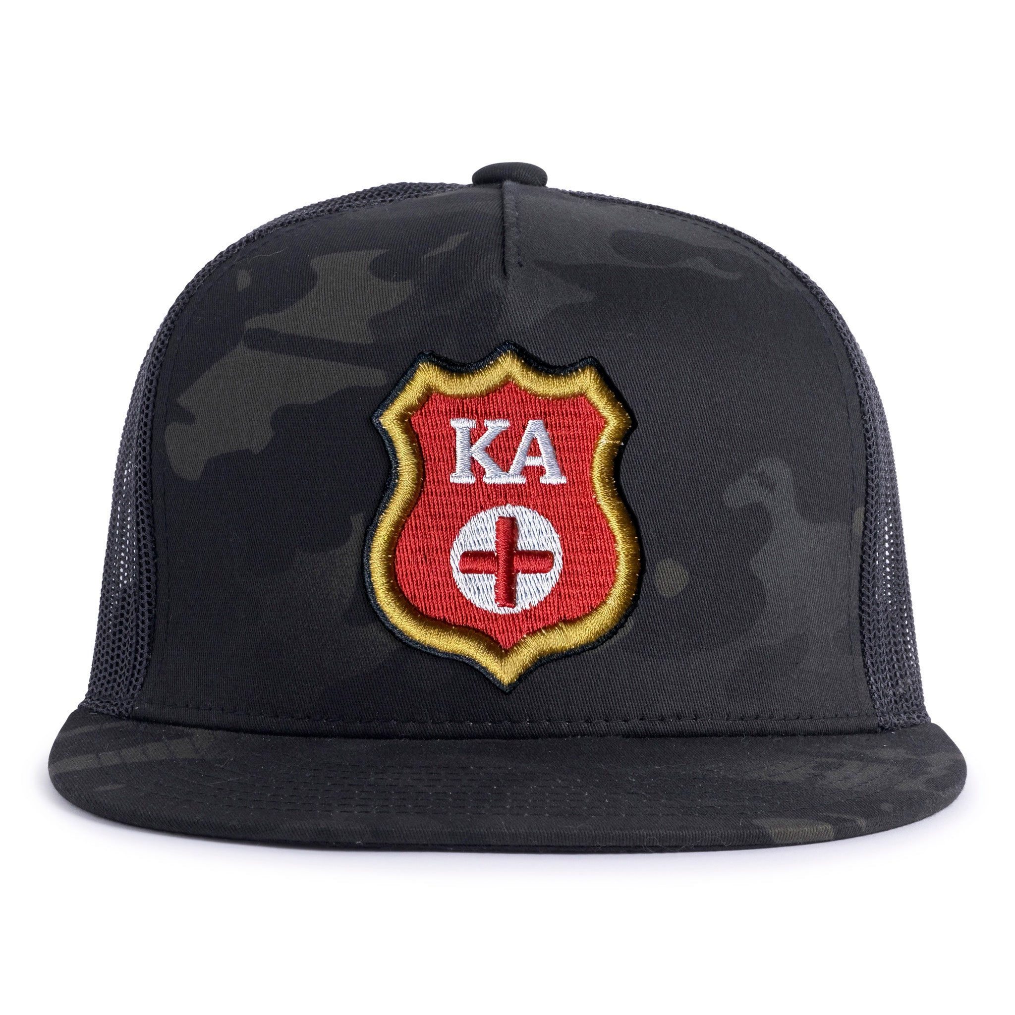 KAPPA ALPHA SHIELD 5-Panel Flat Black Camo - Tailgate Hats
