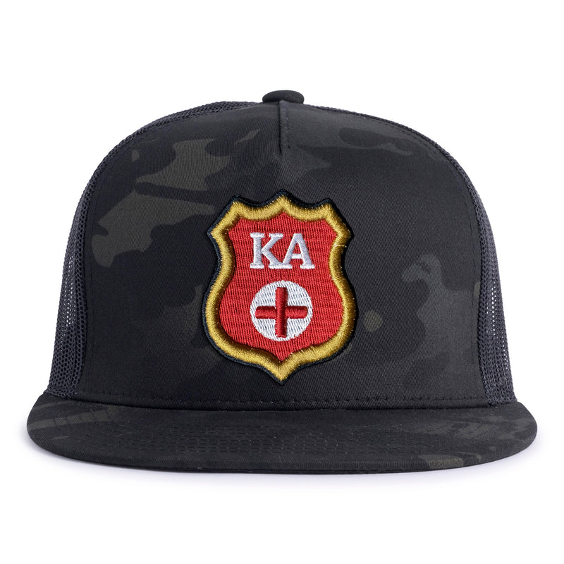 KAPPA ALPHA SHIELD 5-Panel Flat Black Camo - Tailgate Hats