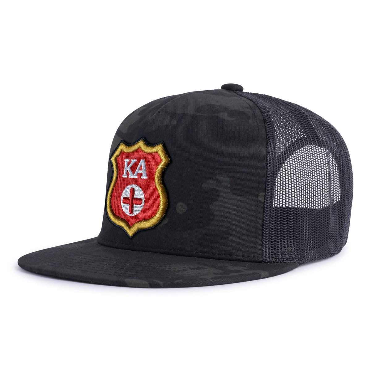KAPPA ALPHA SHIELD 5-Panel Flat Black Camo - Tailgate Hats