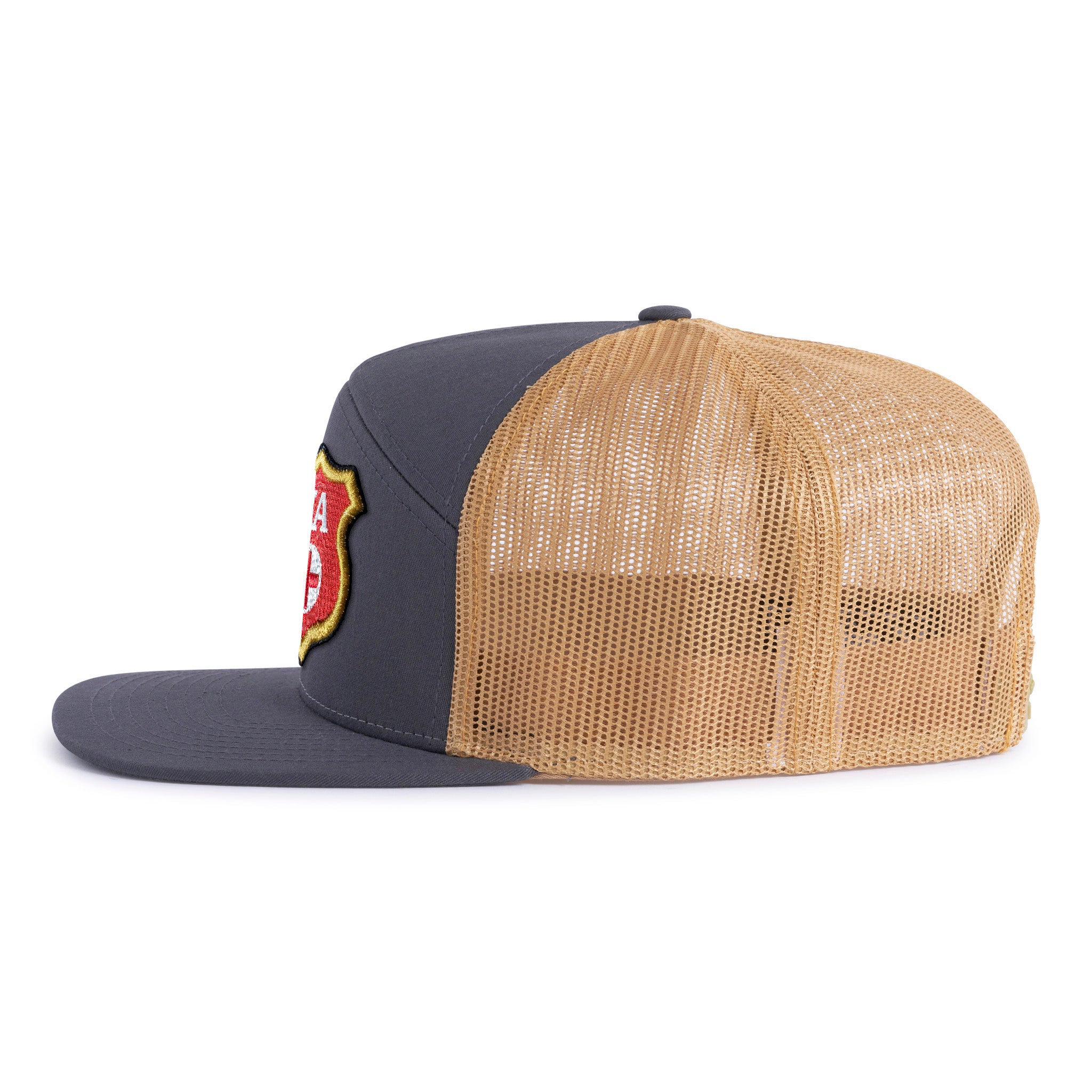 KAPPA ALPHA SHIELD 7-Panel Flat Grey/Gold - Tailgate Hats