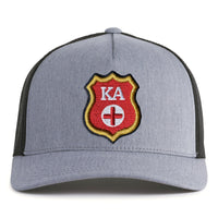 KAPPA ALPHA SHIELD 5-Panel Curved Grey/Black - Tailgate Hats