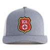 KAPPA ALPHA SHIELD 5-Panel Curved Grey/White - Tailgate Hats
