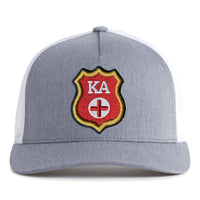 KAPPA ALPHA SHIELD 5-Panel Curved Grey/White - Tailgate Hats