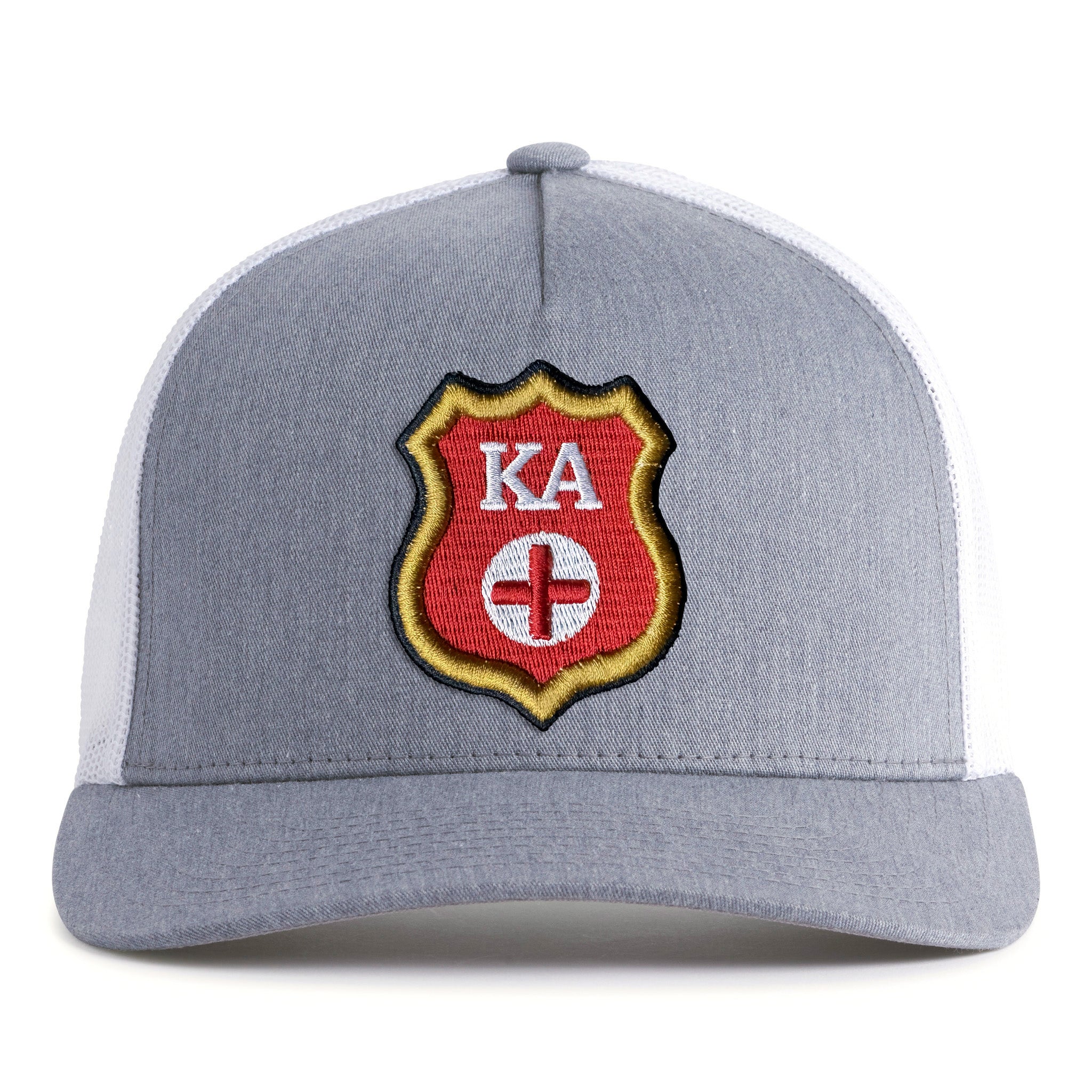 KAPPA ALPHA SHIELD 5-Panel Curved Grey/White - Tailgate Hats