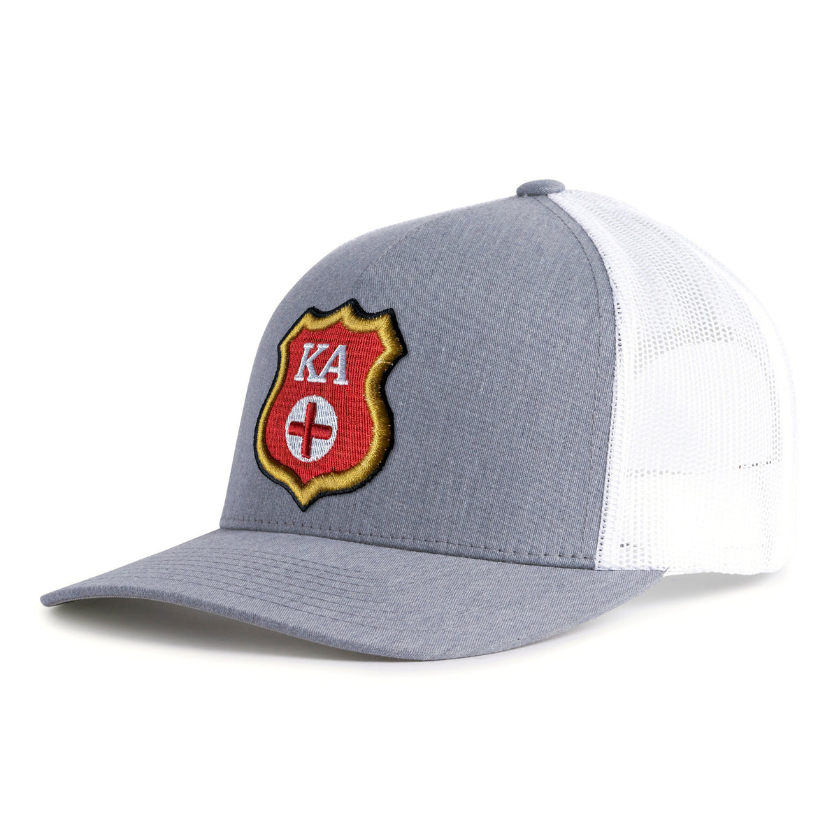 KAPPA ALPHA SHIELD 5-Panel Curved Grey/White - Tailgate Hats