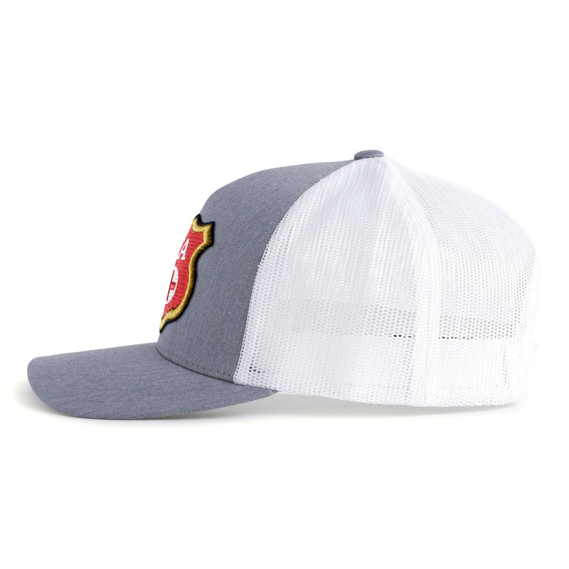 KAPPA ALPHA SHIELD 5-Panel Curved Grey/White - Tailgate Hats