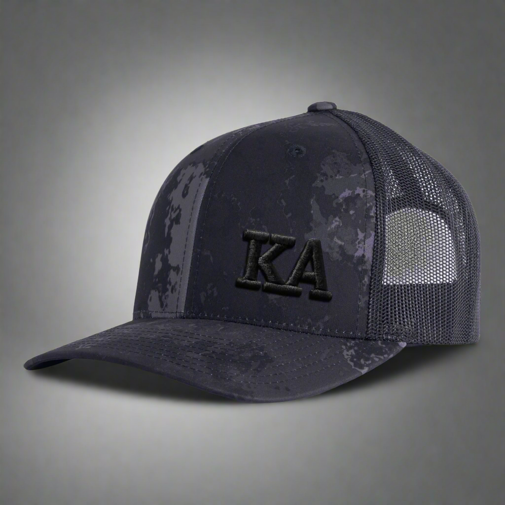 KAPPA ALPHA ORDER 6-Panel Veil Camo Hat Black