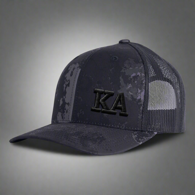KAPPA ALPHA ORDER 6-Panel Veil Camo Hat Black