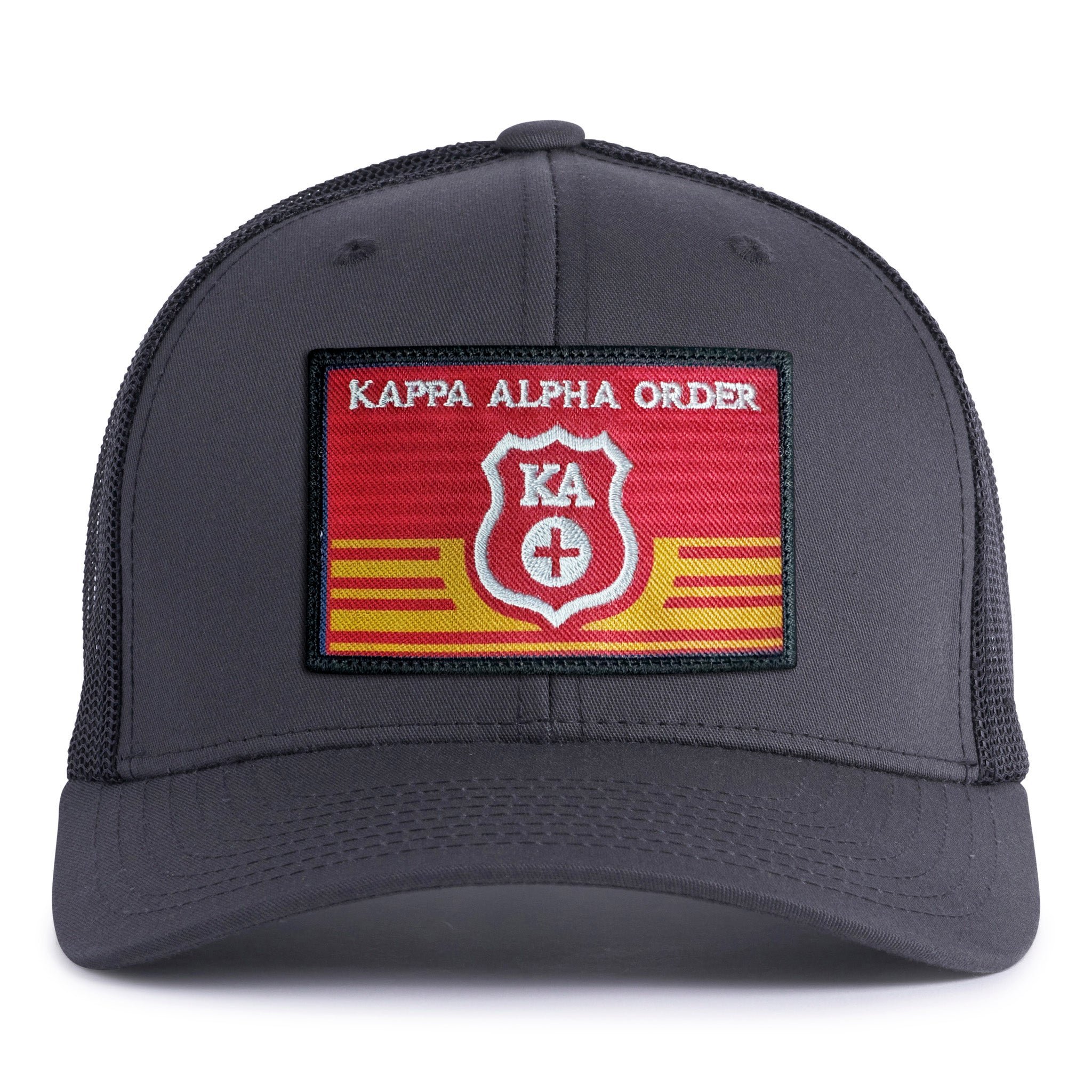 KAPPA ALPHA EMBLEM 6-Panel Curved Charcoal - Tailgate Hats