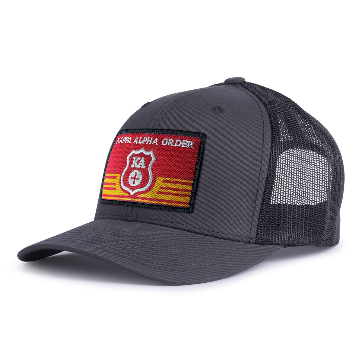 KAPPA ALPHA EMBLEM 6-Panel Curved Charcoal - Tailgate Hats