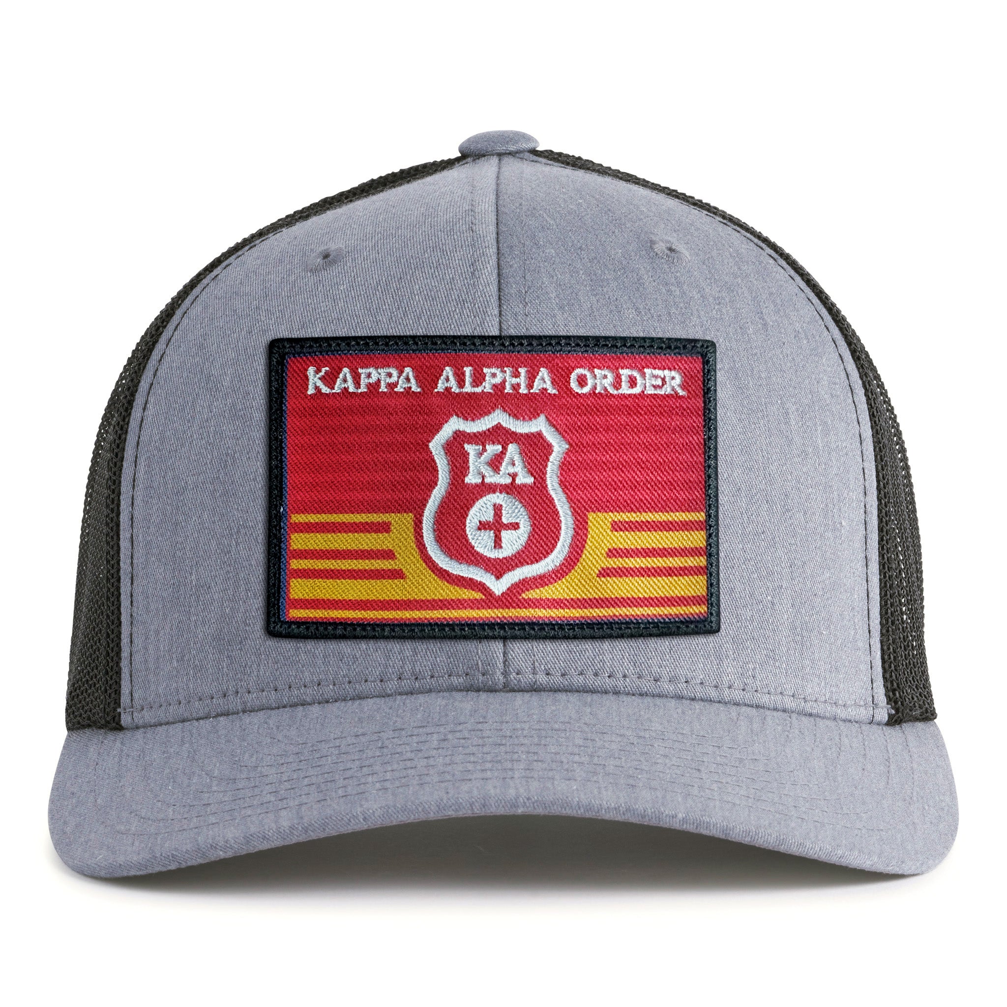 KAPPA ALPHA EMBLEM 6-Panel Curved Grey/Black - Tailgate Hats