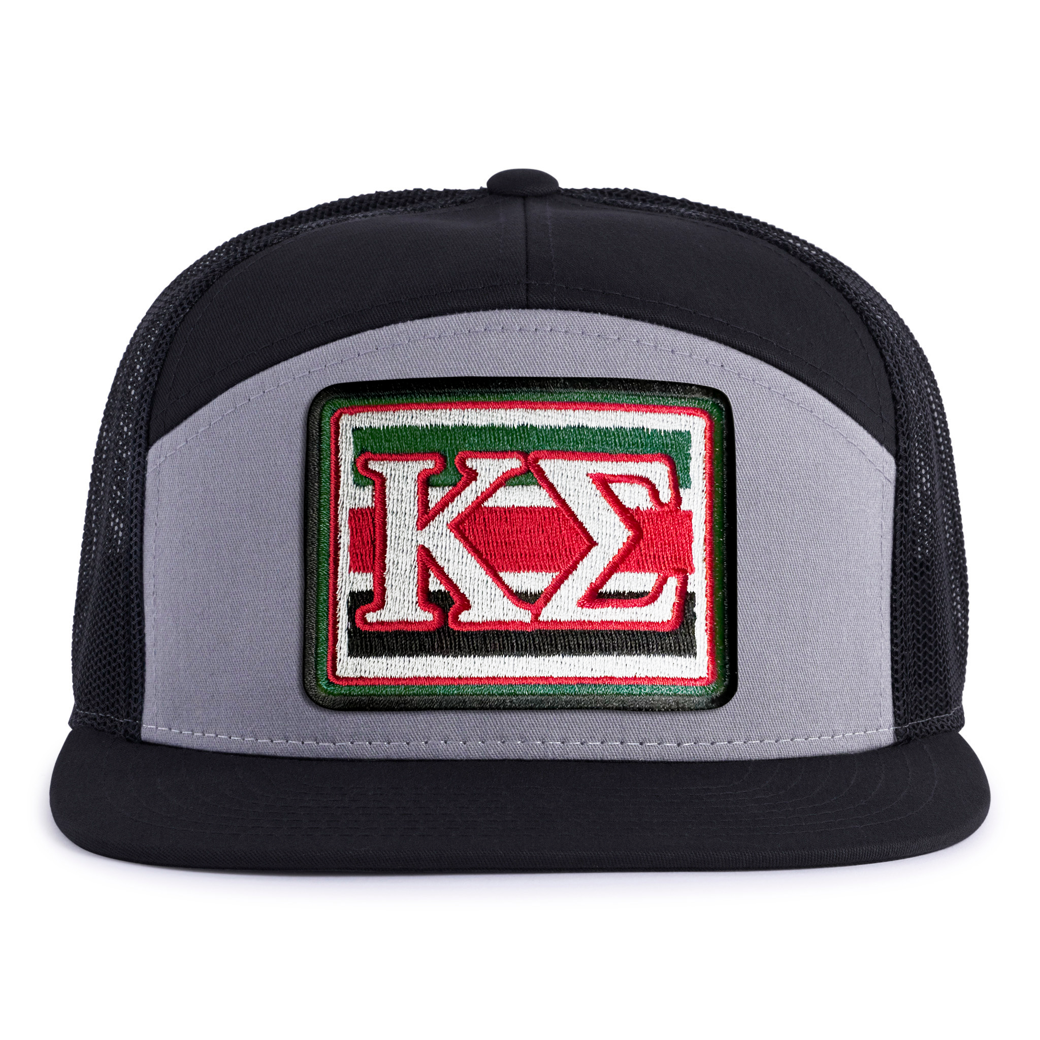 KAPPA SIG EMBLEM 7-Panel Flat Grey/Black - Tailgate Hats