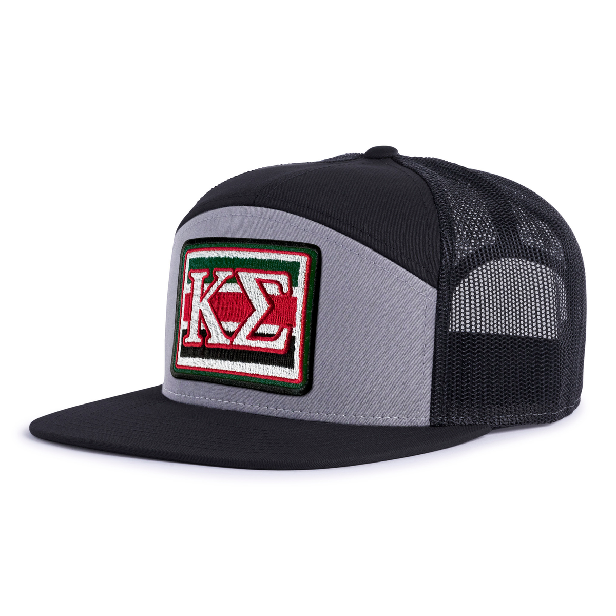 KAPPA SIG EMBLEM 7-Panel Flat Grey/Black - Tailgate Hats