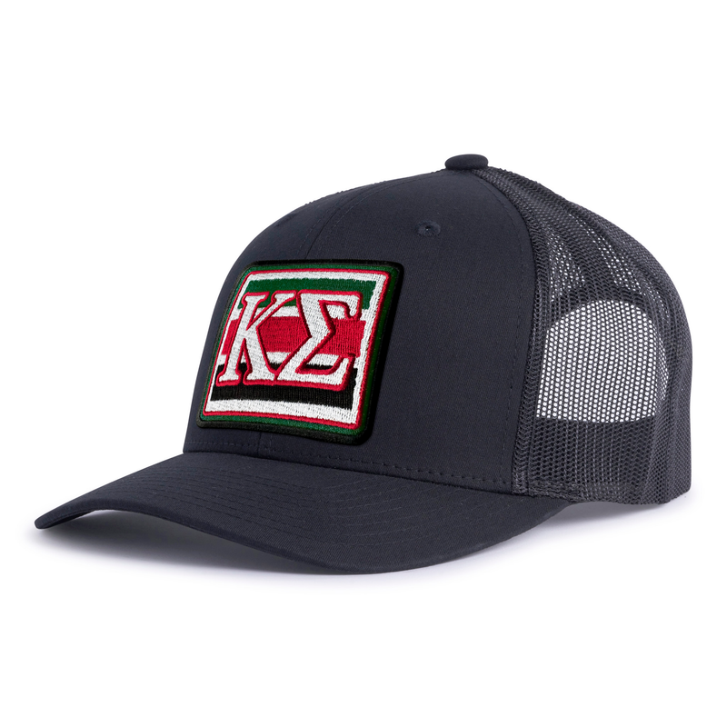 KAPPA SIG EMBLEM 6-Panel Curved Black - Tailgate Hats