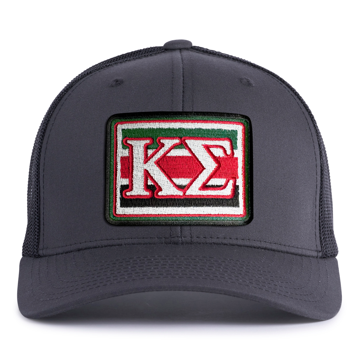 KAPPA SIG EMBLEM 6-Panel Curved Charcoal - Tailgate Hats