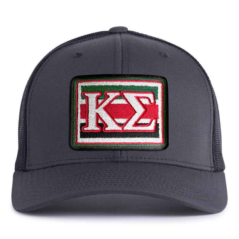 KAPPA SIG EMBLEM 6-Panel Curved Charcoal - Tailgate Hats
