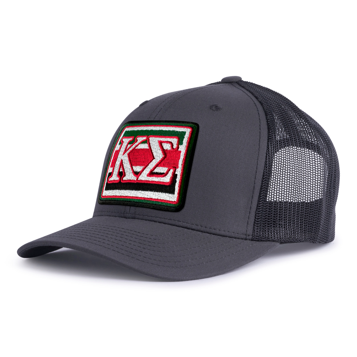 KAPPA SIG EMBLEM 6-Panel Curved Charcoal - Tailgate Hats