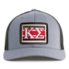 KAPPA SIG EMBLEM 6-Panel Curved Grey/Black - Tailgate Hats