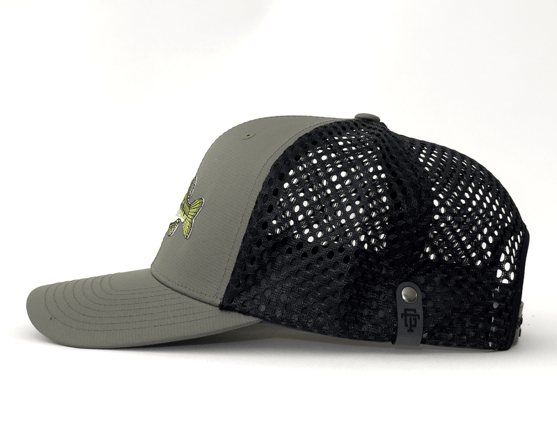 LARGEMOUTH BASS 6-Panel Curved Trucker, Richardson 835 Olive