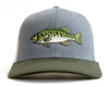 LARGEMOUTH BASS 6-Panel Curved Snapback, Richardson 112 Grey