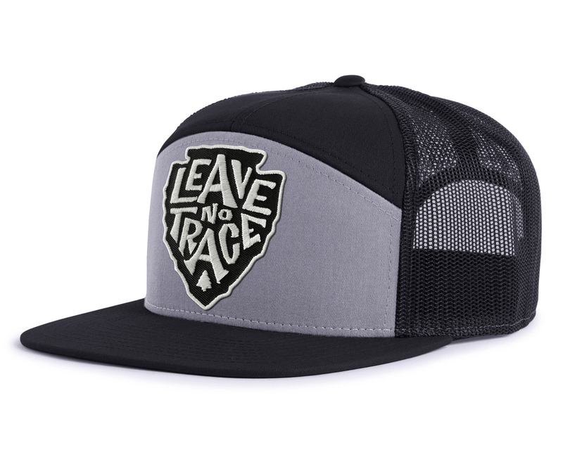 LEAVE NO TRACE 7-Panel Flat Snapback, Richardson 168 Black