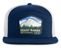 MOUNT RAINIER 7-Panel Flat Trucker, Richardson 168 Navy