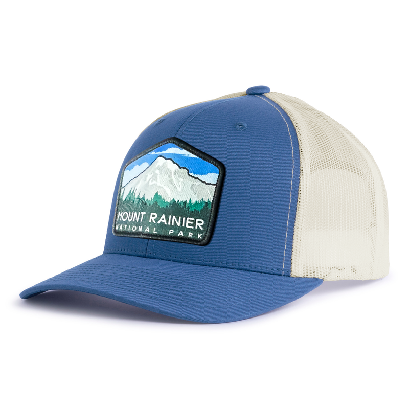 MOUNT RAINIER 6-Panel Low-Profile Snapback, Richardson 115 Blue