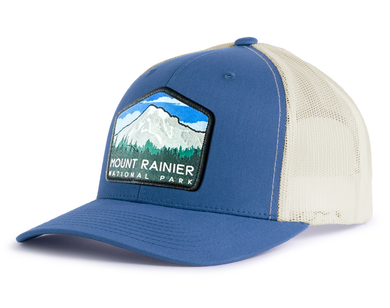 MOUNT RAINIER 6-Panel Low-Profile Snapback, Richardson 115 Blue